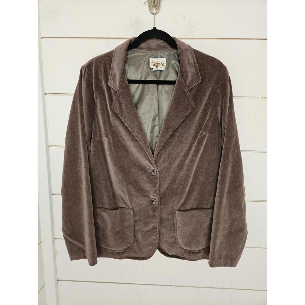 Vintage 80s Legends size 14/standard Large velvet blazer